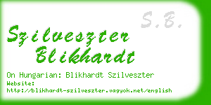 szilveszter blikhardt business card